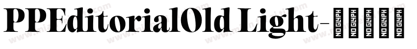 PPEditorialOld Light字体转换